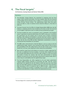 4.  The fiscal targets  1 Summary