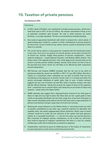 10. Taxation of private pensions Summary •