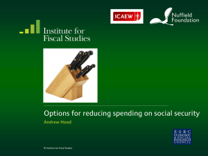 Options for reducing spending on social security Andrew Hood