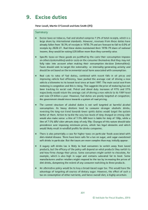 9.  Excise duties Summary •
