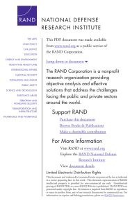 6 The RAND Corporation is a nonprofit from