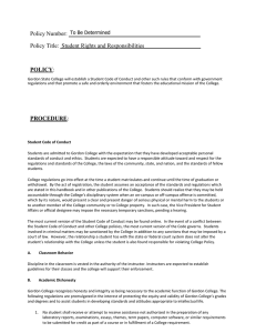 Policy Number:  Policy Title:  Student Rights and Responsibilities POLICY