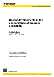 Recent developments in the econometrics of program evaluation