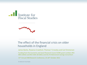 The effect of the financial crisis on older households in England