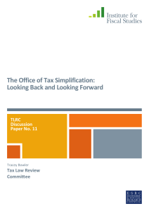 The Office of Tax Simplification: Looking Back and Looking Forward Committee