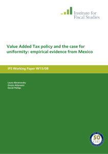 Value Added Tax policy and the case for