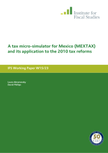 A tax micro-simulator for Mexico (MEXTAX) IFS Working Paper W15/23