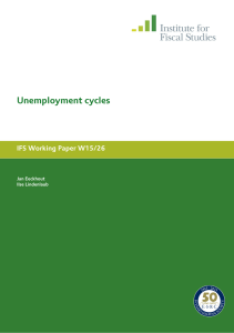 Unemployment cycles IFS Working Paper W15/26  Jan Eeckhout