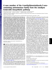 – A new member of the 4-methylideneimidazole-5-one kedarcidin biosynthetic pathway