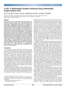 C-1027, A Radiomimetic Enediyne Anticancer Drug, Preferentially Targets Hypoxic Cells