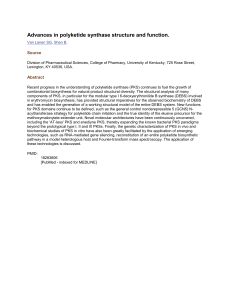 Advances in polyketide synthase structure and function. Source
