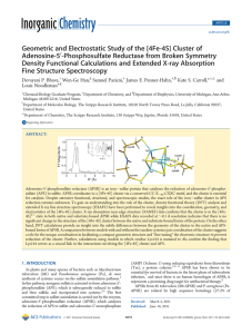 Geometric and Electrostatic Study of the [4Fe-4S] Cluster of Adenosine-5