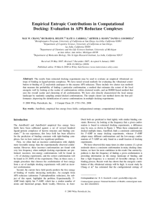 Empirical Entropic Contributions in Computational Docking: Evaluation in APS Reductase Complexes