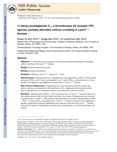 11-deoxy prostaglandin F , a thromboxane A2 receptor (TP) Lpar3 females