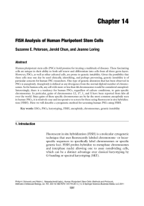 Chapter 14 FISH Analysis of Human Pluripotent Stem Cells Abstract