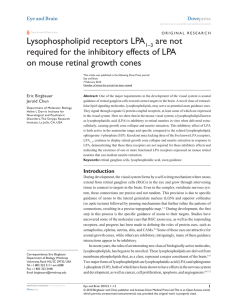 Lysophospholipid receptors LPA are not required for the inhibitory effects of LPA