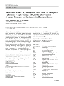 Involvement of the ABC-transporter ABCC1 and the sphingosine in the cytoprotection