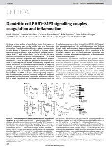 LETTERS Dendritic cell PAR1–S1P3 signalling couples coagulation and inflammation