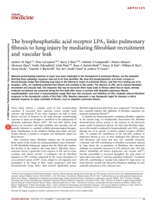 The lysophosphatidic acid receptor LPA links pulmonary