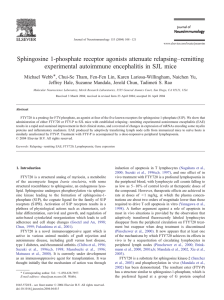 Sphingosine 1-phosphate receptor agonists attenuate relapsing–remitting