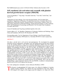 S1P -mediated Akt activation and crosstalk with platelet-