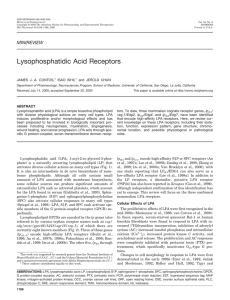 Lysophosphatidic Acid Receptors MINIREVIEW JAMES J. A. CONTOS, ISAO ISHII,