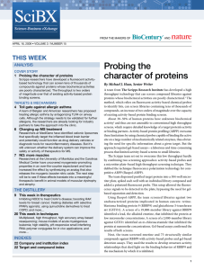 Probing the character of proteins THIS WEEK ANALYSIS