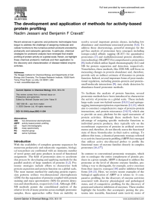 The development and application of methods for activity-based protein profiling