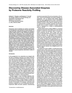 Discovering Disease-Associated Enzymes by Proteome Reactivity Profiling