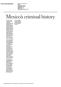 Mexico’s criminal history 12 November 2015  2