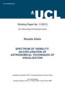 Rosalie Allain SPECTRUM OF VISIBILITY: AN EXPLORATION OF ASTRONOMICAL TECHNIQUES OF