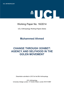 Muhammed Ahmed SOHBET AGENCY AND SELFHOOD IN THE GÜLEN MOVEMENT
