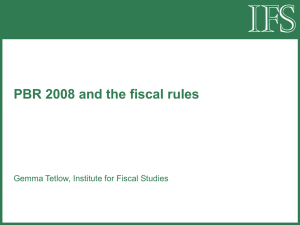 PBR 2008 and the fiscal rules