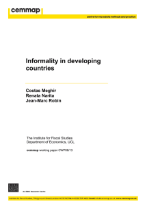 Informality in developing countries