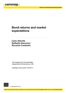 Bond returns and market expectations Carlo Altavilla faella Giacomini