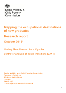 Mapping the occupational destinations of new graduates Research report October 2013*