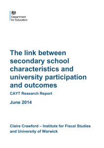 The link between secondary school characteristics and university participation