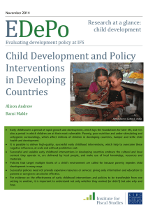 Child Development and Policy Interventions in Developing Countries