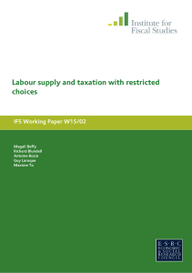 Labour supply and taxation with restricted choices  IFS Working Paper W15/02