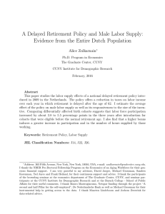 A Delayed Retirement Policy and Male Labor Supply: Alice Zulkarnain