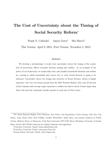 The Cost of Uncertainty about the Timing of Social Security Reform