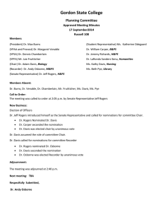 Gordon State College Planning Committee Approved Meeting Minutes 17 September2014