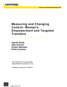 Measuring and Changing Control: Women's Empowerment and Targeted