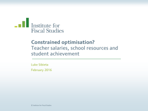 Constrained optimisation? Teacher salaries, school resources and student achievement