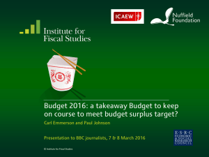 Budget 2016: a takeaway Budget to keep