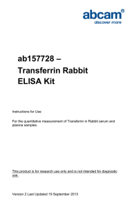 ab157728 – Transferrin Rabbit ELISA Kit