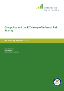 Group Size and the Efficiency of Informal Risk Sharing