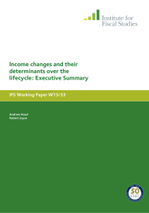 Income changes and their determinants over the lifecycle: Executive Summary