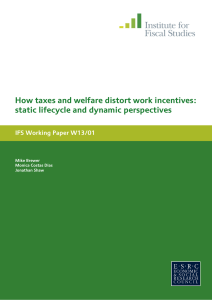 How taxes and welfare distort work incentives: IFS Working Paper W13/01
