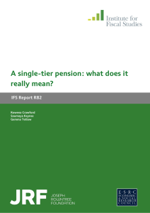 A single-tier pension: what does it really mean? IFS Report R82